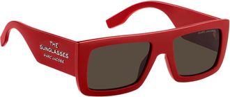 Marc Jacobs Womens 775sc9ared Logo-Print Acetate Sunglasses