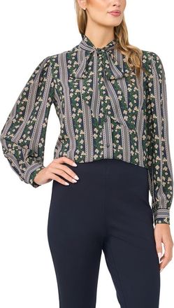 Ted Baker Vanessa Tie Neck Top in Indigo Night at Nordstrom, Size X-Large