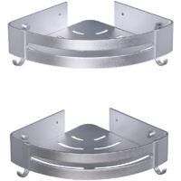 OEM Dos Estantes Triangulares De Esquina Para Ducha, Estantes De Almacenamiento Para Ba&ntilde;o Sin Necesidad De Taladrar, Cestas De Almacenamiento Adhesivas De