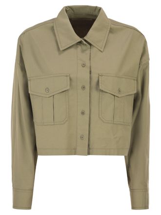 Max Mara Weekend Maxmara Wkdaccenni Boxy-Hemd aus Baumwoll-Panama