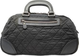 Chanel Pre-owned Womens Paris New York Quilted Nylon Duffle Handbag - Dark Grey Textile - One Size