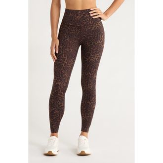 Lord & Taylor Print Sculpt Leggings in Caribou Leopard at Nordstrom, Size X-Large