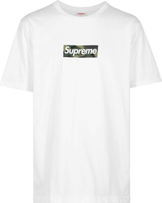 SUPREME box logo cotton T-shirt - unisex - Cotton - L - White