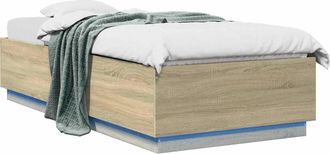 vidaXL Estructura De Cama Con Led Roble Sonoma 80 X 200 Cm Vidaxl