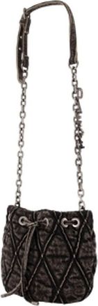 Diesel Womens Charm-D Small Purse - Diesel Cotton Grey Bags Handbags-Purses