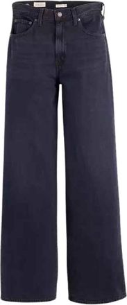 Levi's Ribcage Wide Leg Jeans - Dames - Loose Fit Jeans - Zwart - W30 L33 - Katoen - Jeans