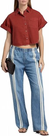 Rag & Bone Denim Crop Top In Sienna