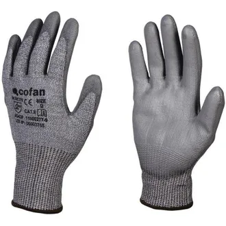 cofan Cofan Guante Anticorte Impregnado Pu Gris T-10 Caja 12 Unid