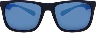 Polaroid PLD 2141/S Polarized VGL/5X Mens Sunglasses Blue Size 57