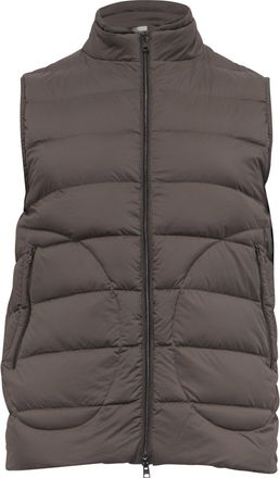 Herno Zipped Down Vest Jacket with Pockets in Grey Polyamide