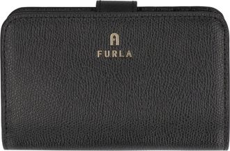 Furla Womens Leather Wallet Camelia Black & Purses