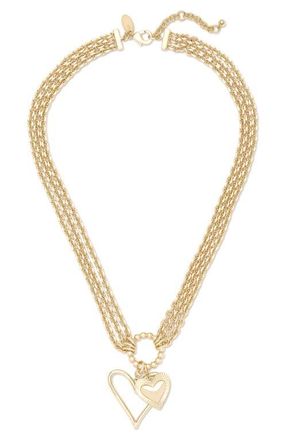 Ramy Brook Love Charm Multichain Pendant Necklace in Gold at Nordstrom, Size No Size