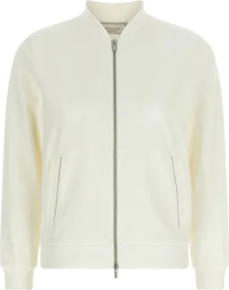 PESERICO White Cotton Womens Sweatshirt