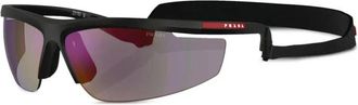 Prada Linea Rossa Zonnebrillen - Heren - Zonnebrillen - Zwart - ONE Size - Leer - Accessoires