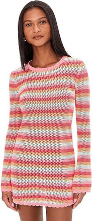 Beach Riot Libbi Dress Womens Dress Guava Jelly Crochet : LG, Acrylic/Cotton