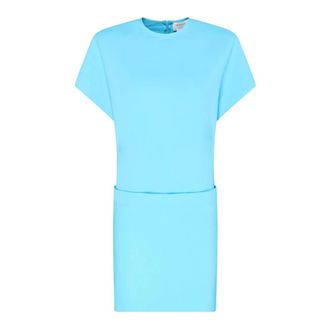 Sportmax Dames, Jurken, Blauw, Maat: XS Katoen