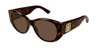 Balenciaga BB0455S 002 Womens Sunglasses Tortoiseshell Size 55