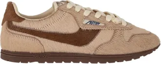 Autry Beige Lace Up Sneakers