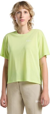 Jack Wolfskin Funktionstop JACK WOLFSKIN VONNAN BOXY T W, Damen, Gr. L (42/44), gr&uuml;n (cool, matcha), Obermaterial: 100% Polyester, Tops Funktionstop