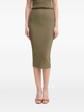 Marciano Gonna midi con placca logo - Verde