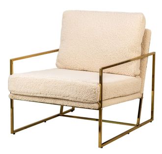 Nordlys Sill&oacute;n escandinavo 1 plaza en lana con patas de acero blanco