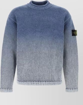 Stone Island cotton sweater gradient design ribbed trims