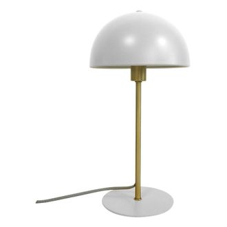 Leitmotiv Leitmotiv L&aacute;mpara De Sobremesa Bonnet Blanco Dorado Vintage 39 Cm