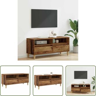 vidaXL Mobile TV rustico - Mobile TV Legno vecchio 100 x 34,5 x 44,5 cm Legno multistrato
