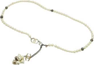 Chanel Pre-owned Coco Mark Pearl Belt - Dames - Vintage Accessoires - Veelkleurig - ONE Size - Vintage