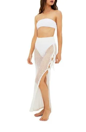Beach Riot Deborah Sheer Open Stitch Cover-Up Skirt in White at Nordstrom Rack, Size X-Large