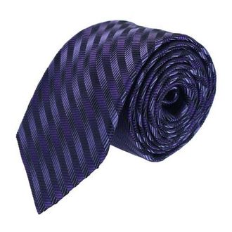 Trafalgar Store Nathanial Regal Patterned Diagonal Line Silk Business Necktie in Purple at Nordstrom