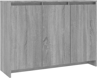 vidaXL Sideboard Grey Sonoma 102x33x75 cm Engineered Wood Vidaxl