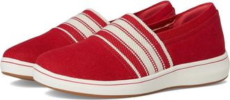 Clarks Breeze Sky Mist Womens Flat Shoes Red Textile : 7.5 B - Medium, Rubber