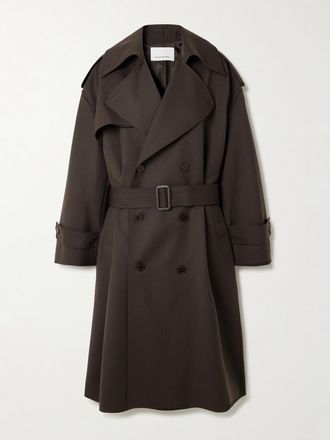 Frankie Shop Trench Doppiopetto Con Cintura Dursey - Marrone