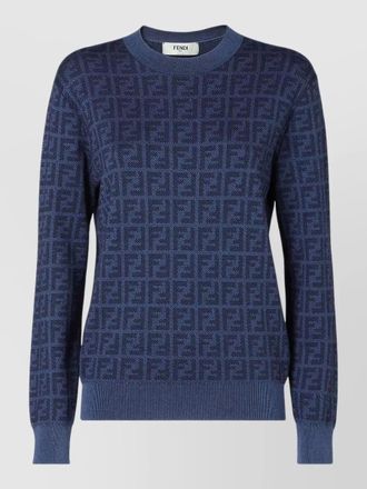 Fendi wool silk ff crew neck jumper