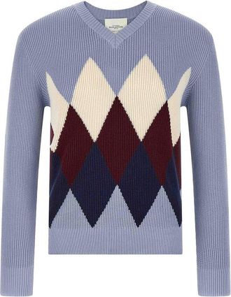 Ballantyne Argyle Pattern Sweater