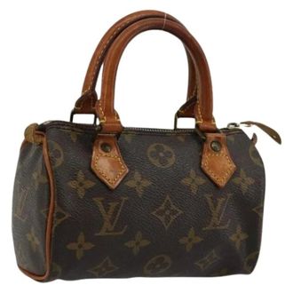 Louis Vuitton Pre-owned Mini Bags, female, Brown, Size: ONE SIZE Pre-owned Mini Monogram Canvas Hand Bag