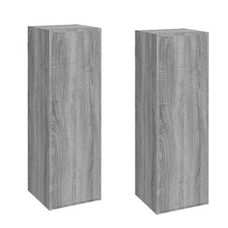 vidaXL Vidaxl - Mueble De Tv 2 Uds Madera Ingenier&iacute;a Gris Sonoma 30,5x30x90 Cm