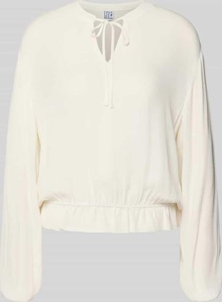 Emily van den Bergh Bluse aus Viskose mit Schl&uuml;sselloch-Ausschnitt in Offwhite, Gr&ouml;&szlig;e 36