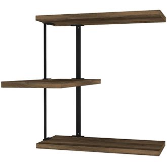 Asir Group LLC Estante De Pared, Estante De Almacenamiento Shelf Nuez Negro
