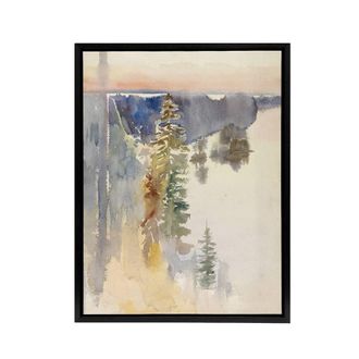 Artery8 Albert Edelfelt View from Kaukola Ridge Watercolour Framed Canvas Art | Size: W24 x H32