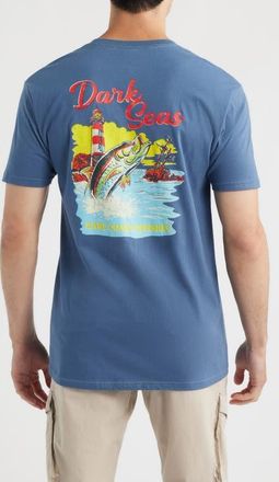 Dark Seas East Coast Water Logo Graphic T-Shirt in Blue Jean at Nordstrom, Size Xx-Large
