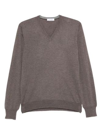 Gran Sasso v-neck wool sweater - Brown