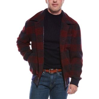 Brunello Cucinelli Mens Bordeaux Blue Wool Jacket, Size 50