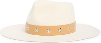 Nordstrom Wide Brim Wool Felt Adjustable Panama Hat in Ivory at Nordstrom
