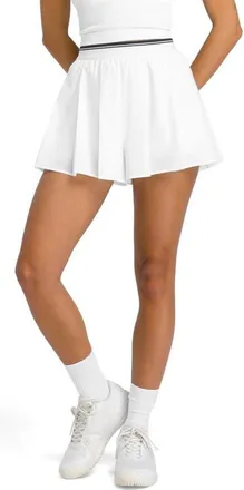 Wilson Velocity Pleated Lined Performance Shorts in Bright White at Nordstrom, Size X-Large