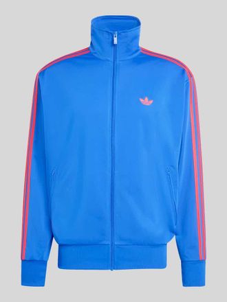 adidas Originals Regular Fit Sweatjacke mit Label Stitching in Royal, Gr&ouml;&szlig;e XXL