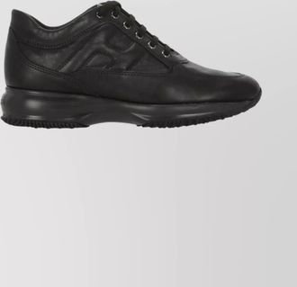 Hogan womens low top sneakers with rubber sole