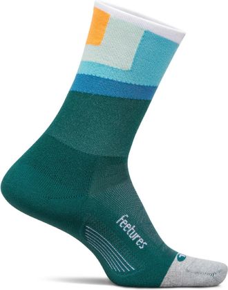 Feetures Elite Light Cushion Mini Crew Socks Blue M
