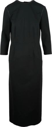 Fabiana Filippi Long Dress Zip Viscose Stretch - Black